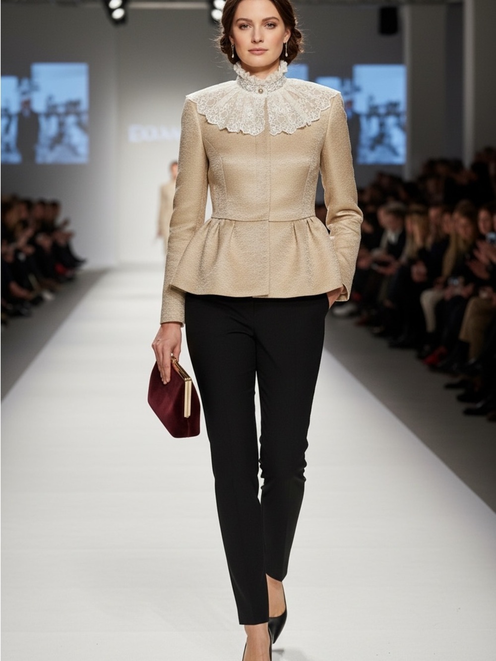 Valentino Red Label Peplum Jacket – Structured Designer Blazer - small